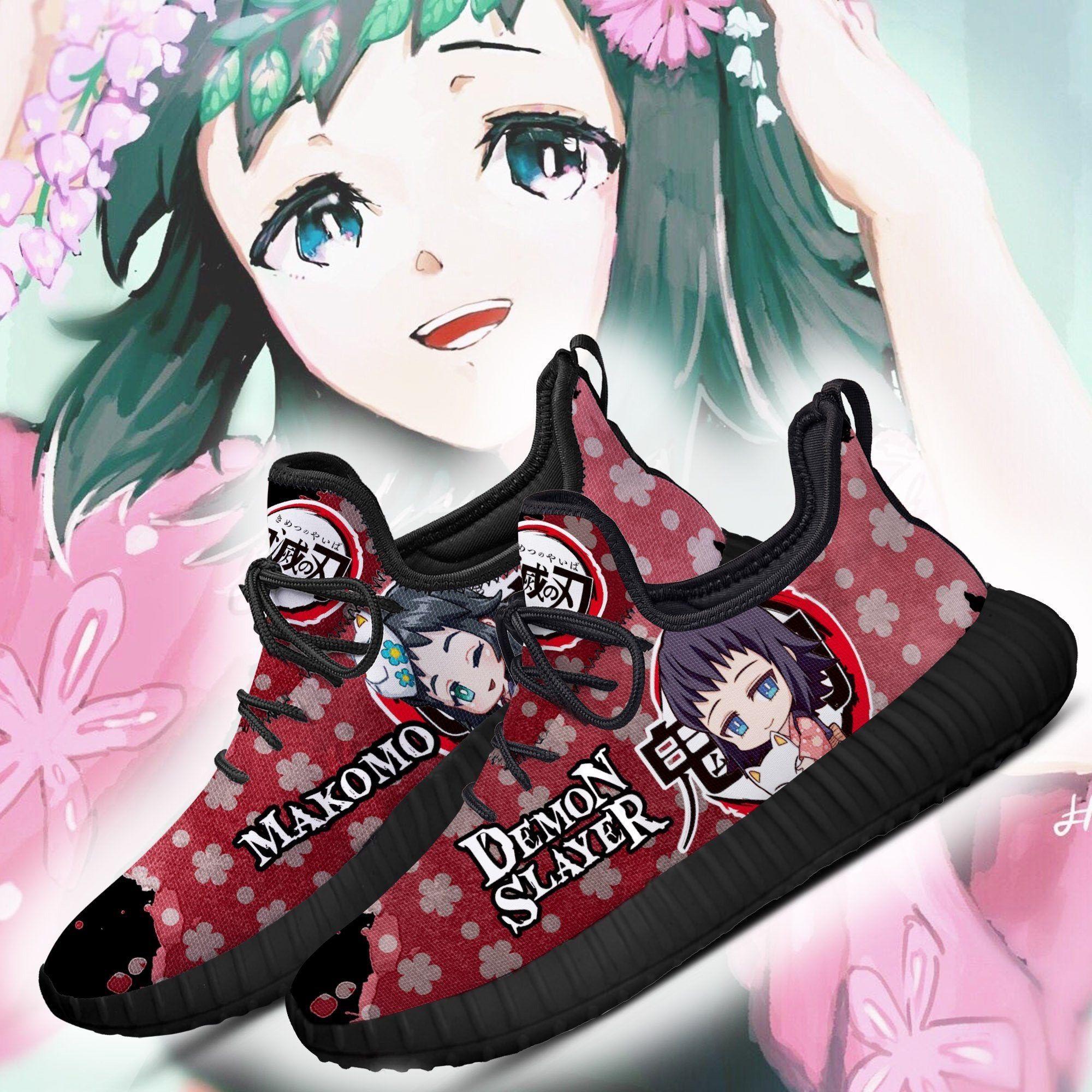 Makomo Reze Shoes Demon Slayer Anime Sneakers Fan Gift Idea
