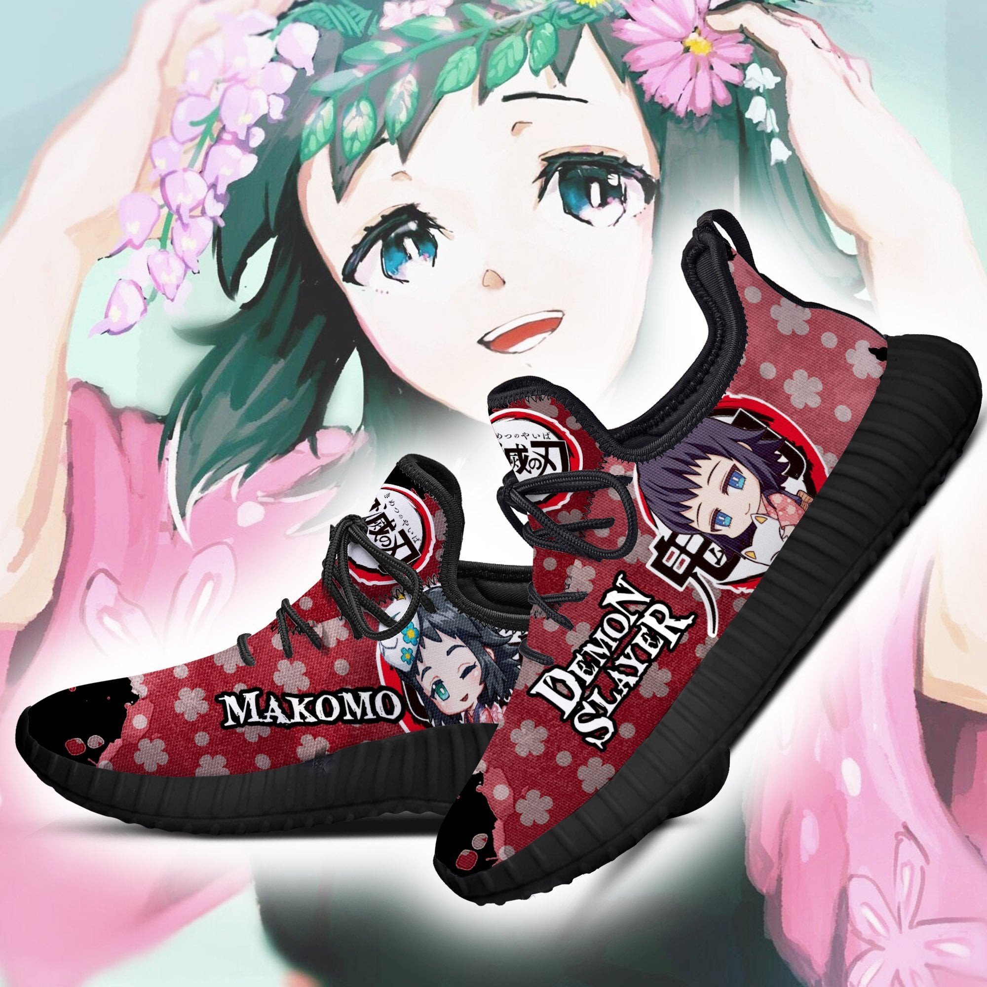 Makomo Reze Shoes Demon Slayer Anime Sneakers Fan Gift Idea