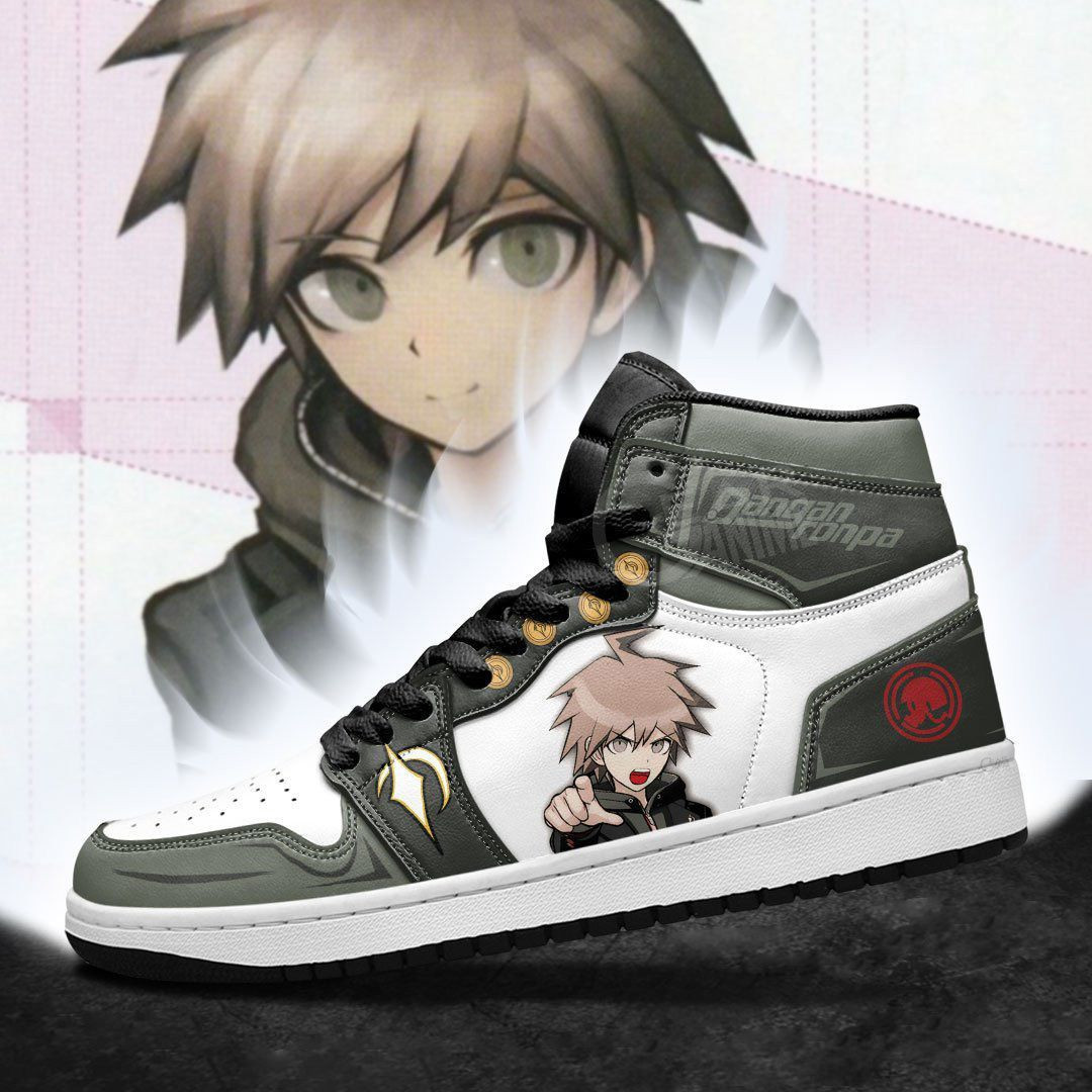 Makoto Naegi Danganronpa Anime 1 High Top Air Jordan Sneaker, Air Jordan Hightop