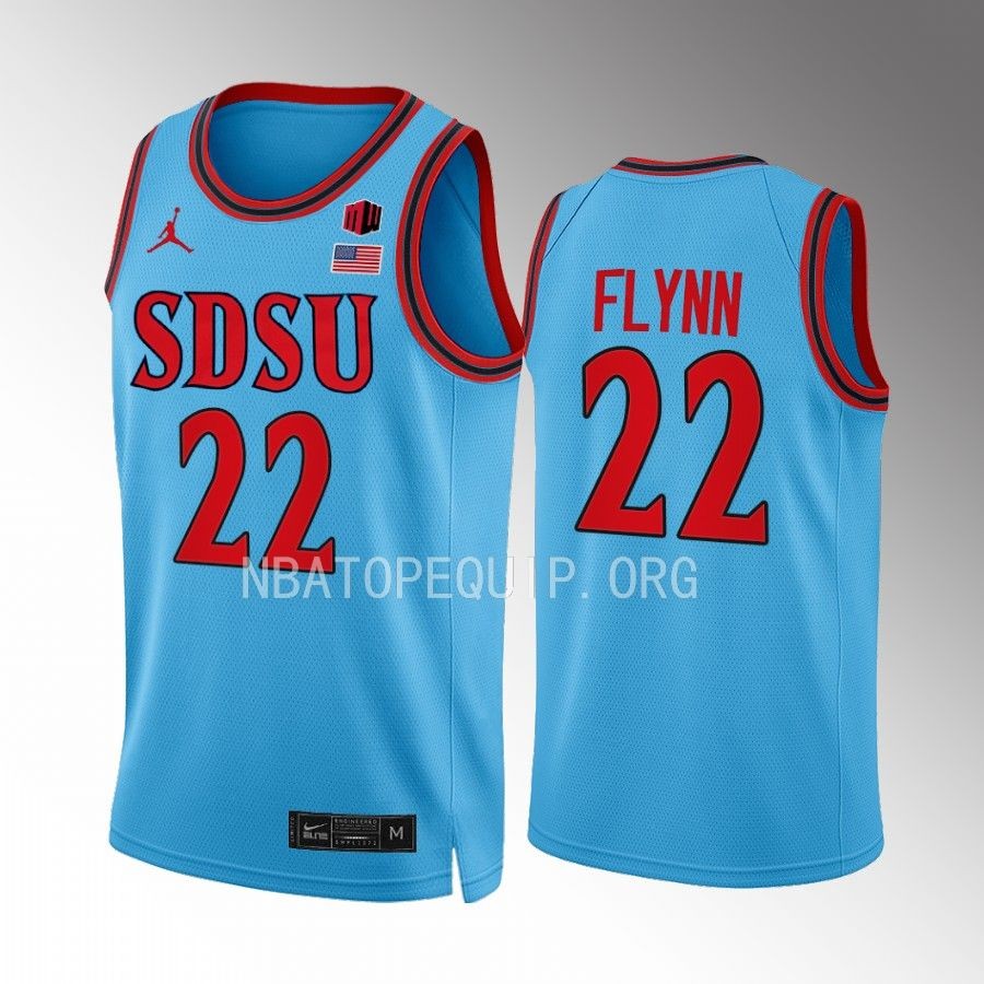 Malachi Flynn San Diego State Aztecs Blue Jersey Alternate Alumni