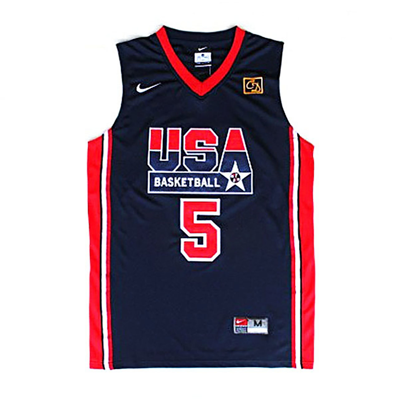 Male David Robinson 1992 USA Dream Team #5 Navy Blue Jersey