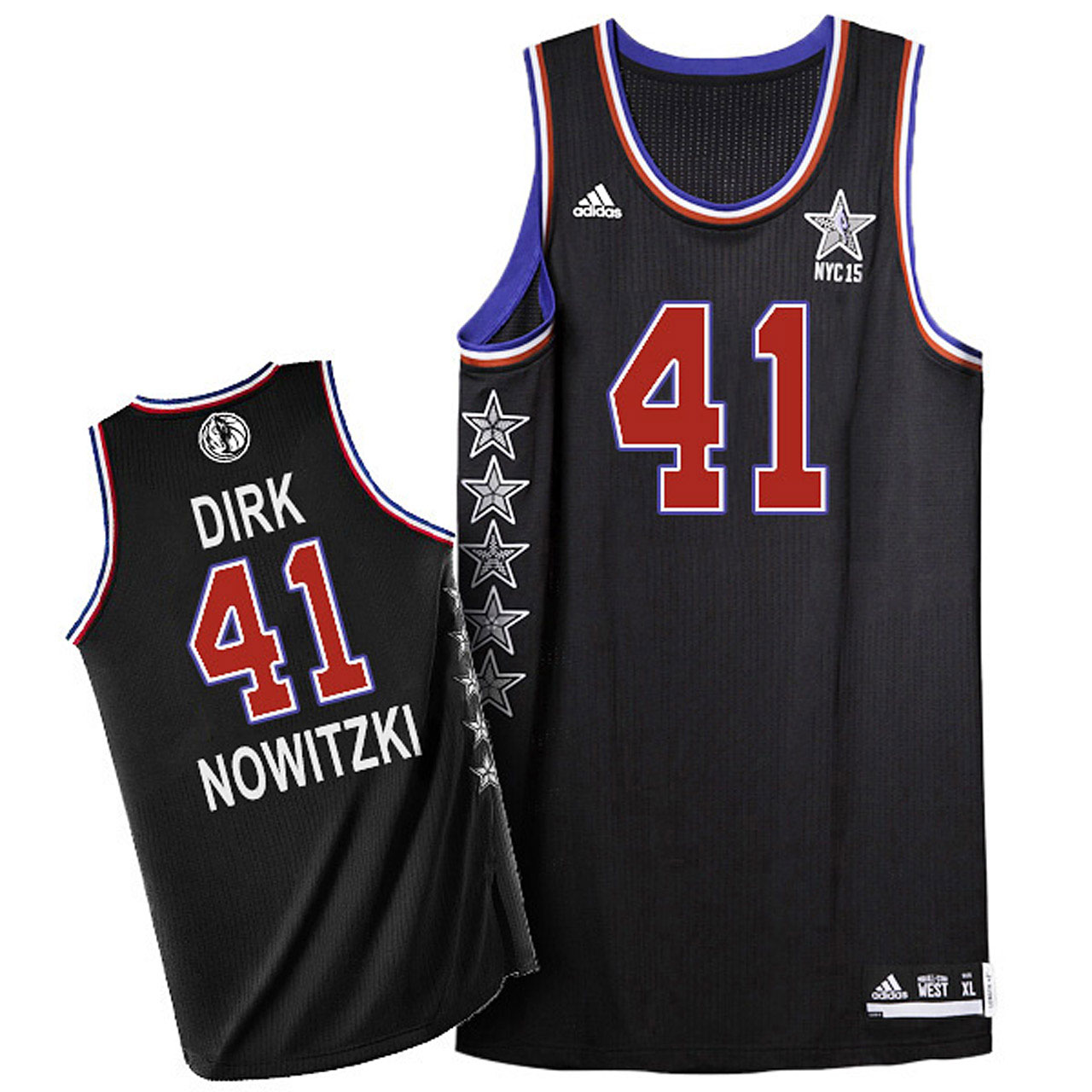 Male Dirk Nowitzki 2015 NBA NYC All-Star Western Conference #41 Black Jersey
