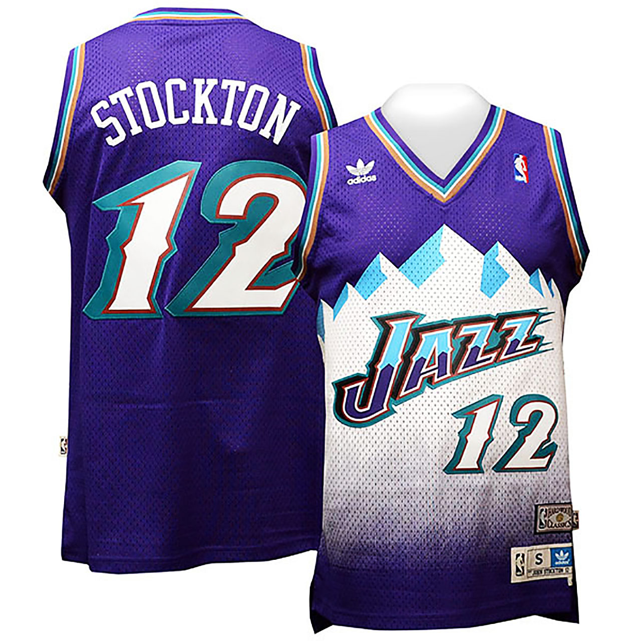 Male John Stockton Utah Jazz #12 Blue Mountains Jersey