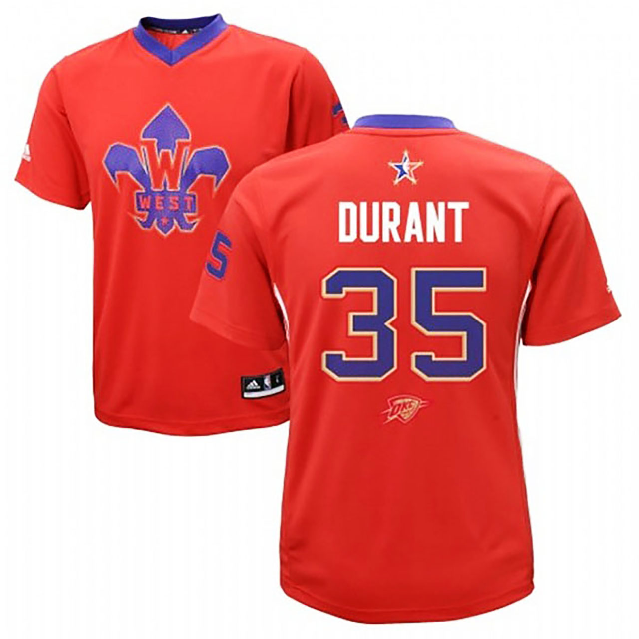 Male Kevin Durant 2014 NBA All-Star Red Jersey
