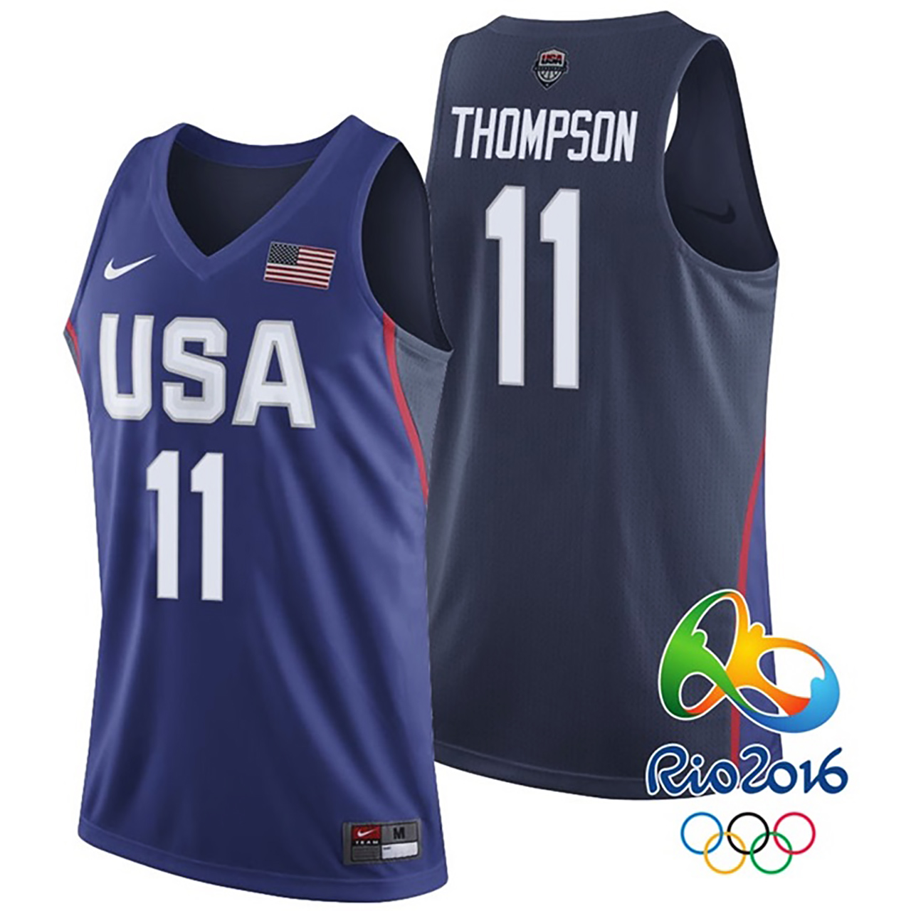 Male Klay Thompson USA Dream Twelve Team #11 2016 Rio Olympics Navy Jersey