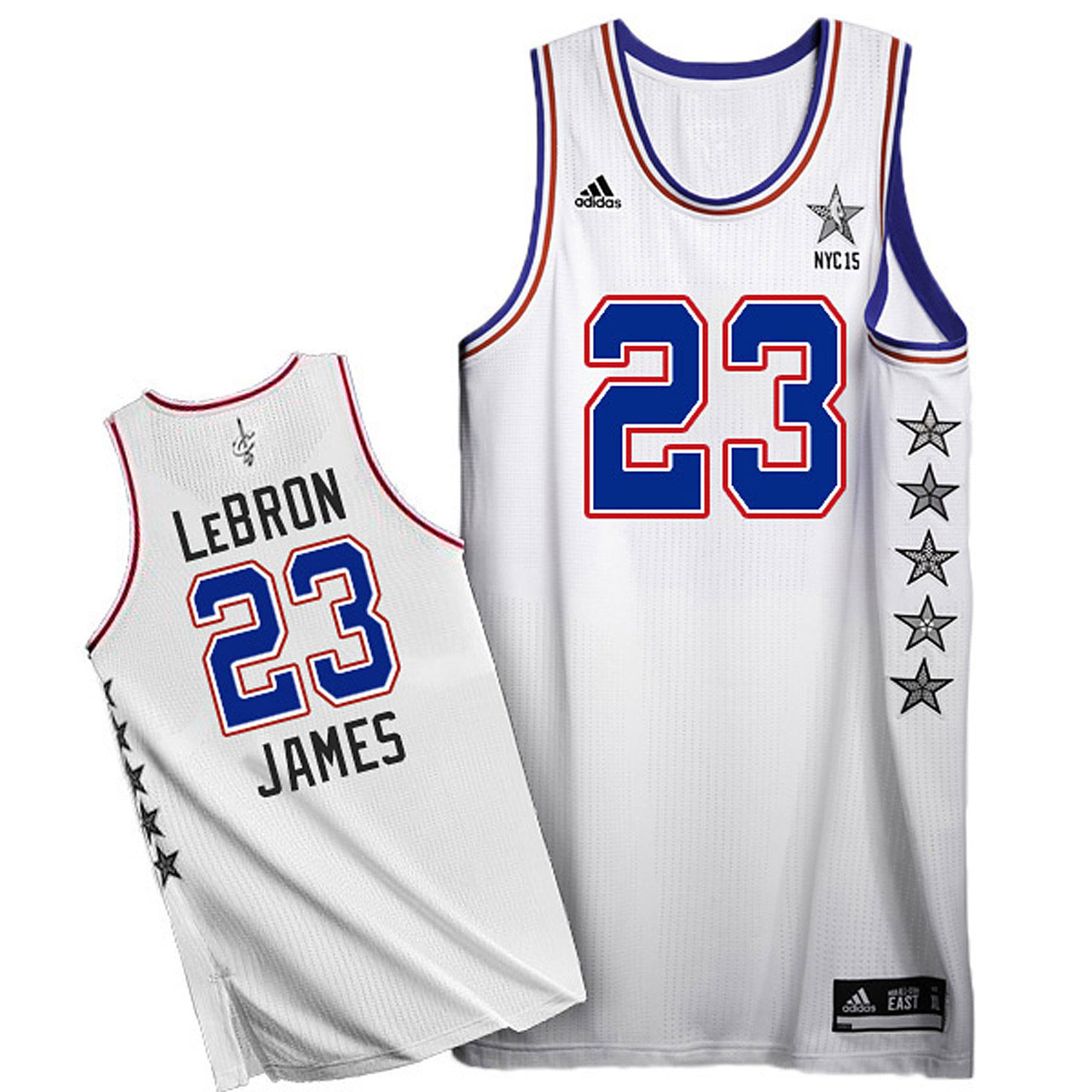 Male LeBron James 2015 NBA NYC All-Star Eastern Conference #23 White Jersey