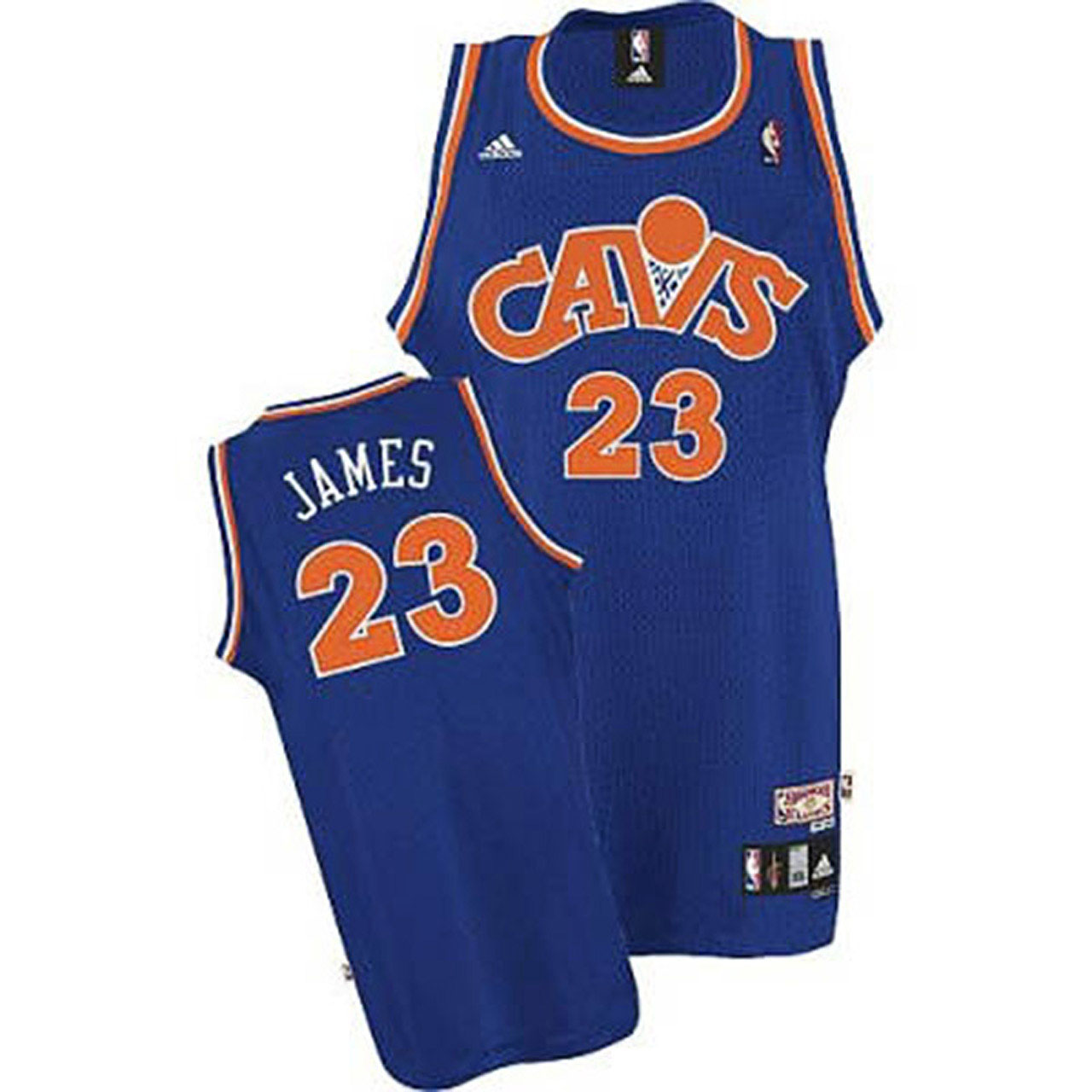 Male LeBron James Cleveland Cavaliers #23 2008 Hardwood Classics Retro Blue Jersey