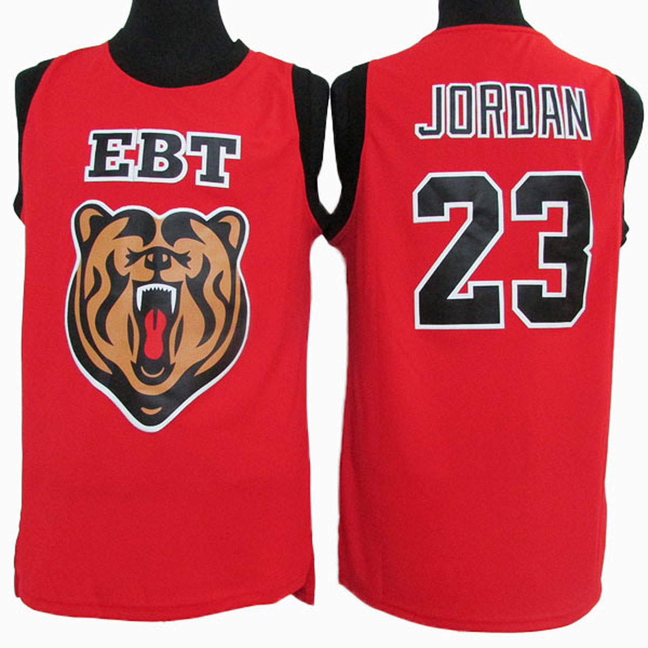 Male Michael Jordan #23 EBT High School Classic Stitched Red Jersey