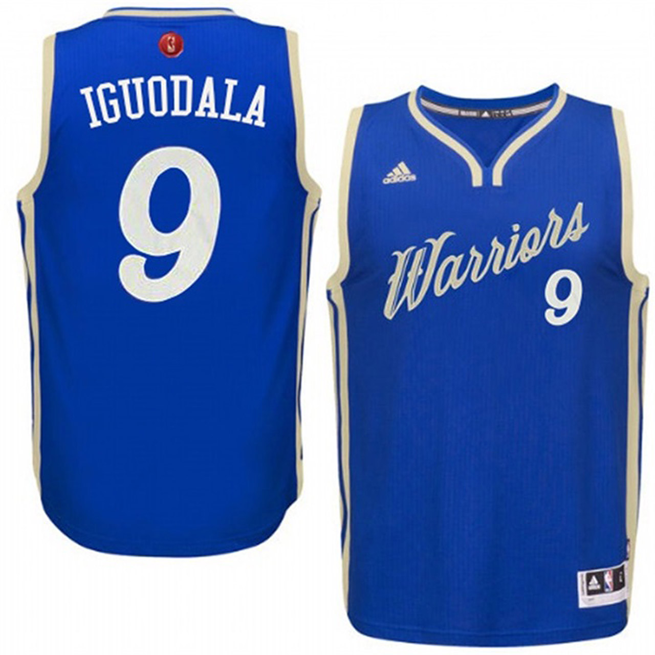Male NBA 2015-16 Season Golden State Warriors #9 Andre Iguodala Christmas Blue Jersey