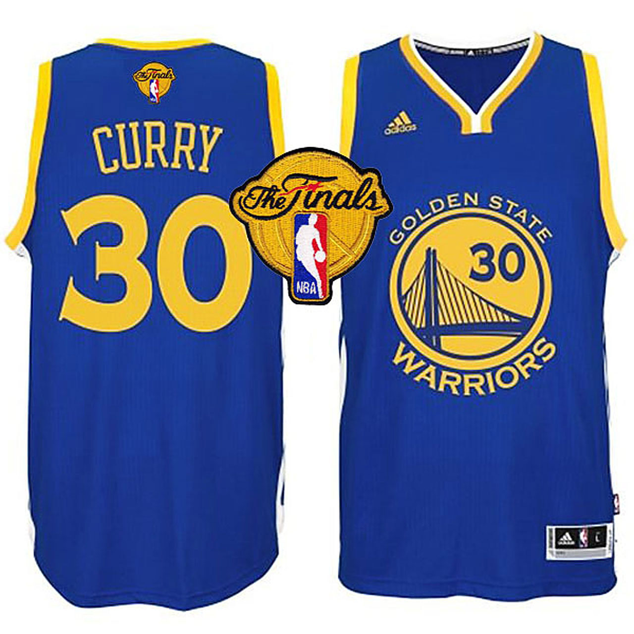 Male NBA 2015 Finals Warriors Stephen Curry New Swingman Blue Jersey