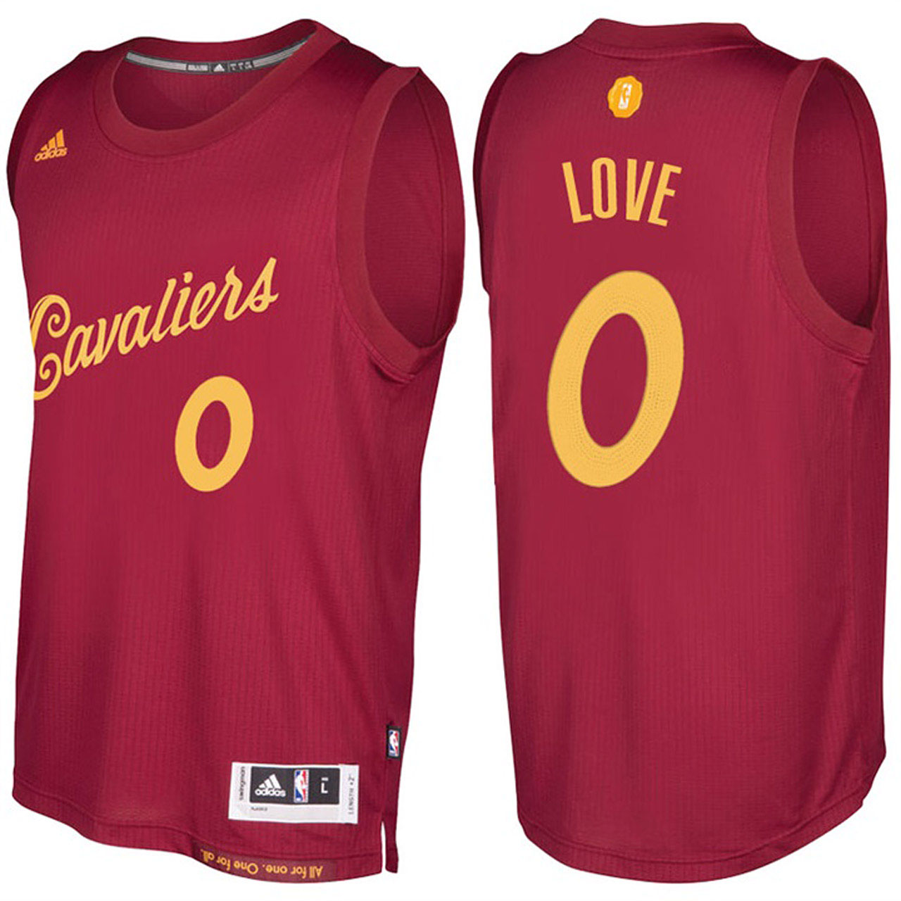 Male NBA Cleveland Cavaliers #0 Kevin Love Burgundy 2016-17 Christmas Day Jersey