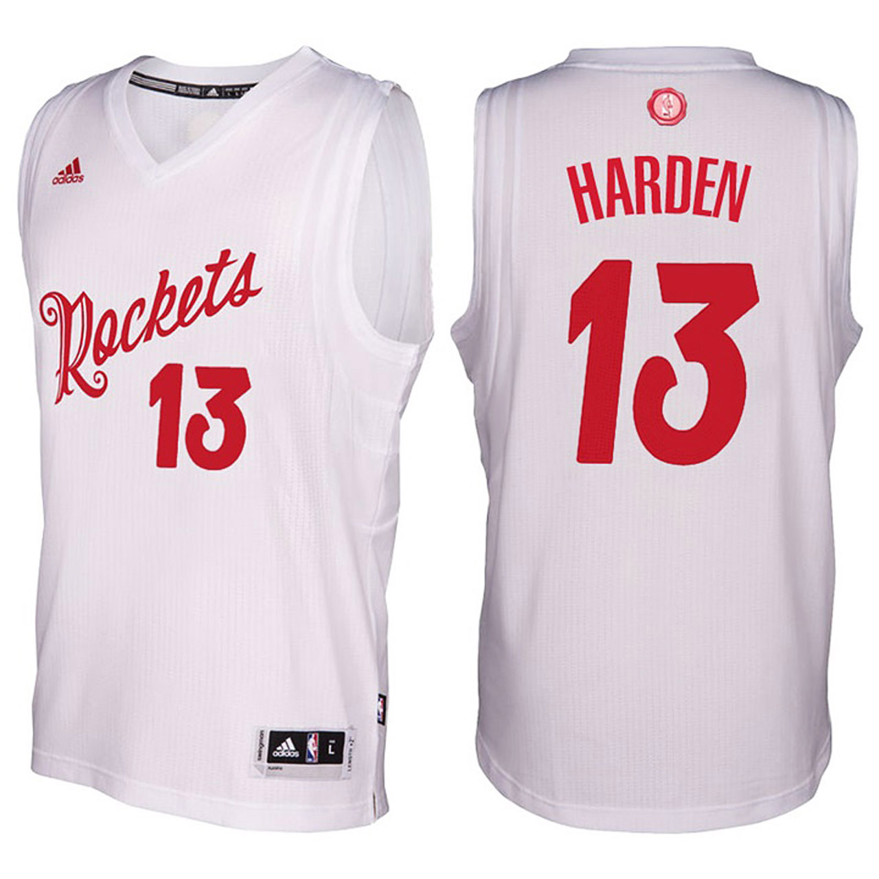 Male NBA Houston Rockets #13 James Harden White 2016-17 Christmas Day Jersey