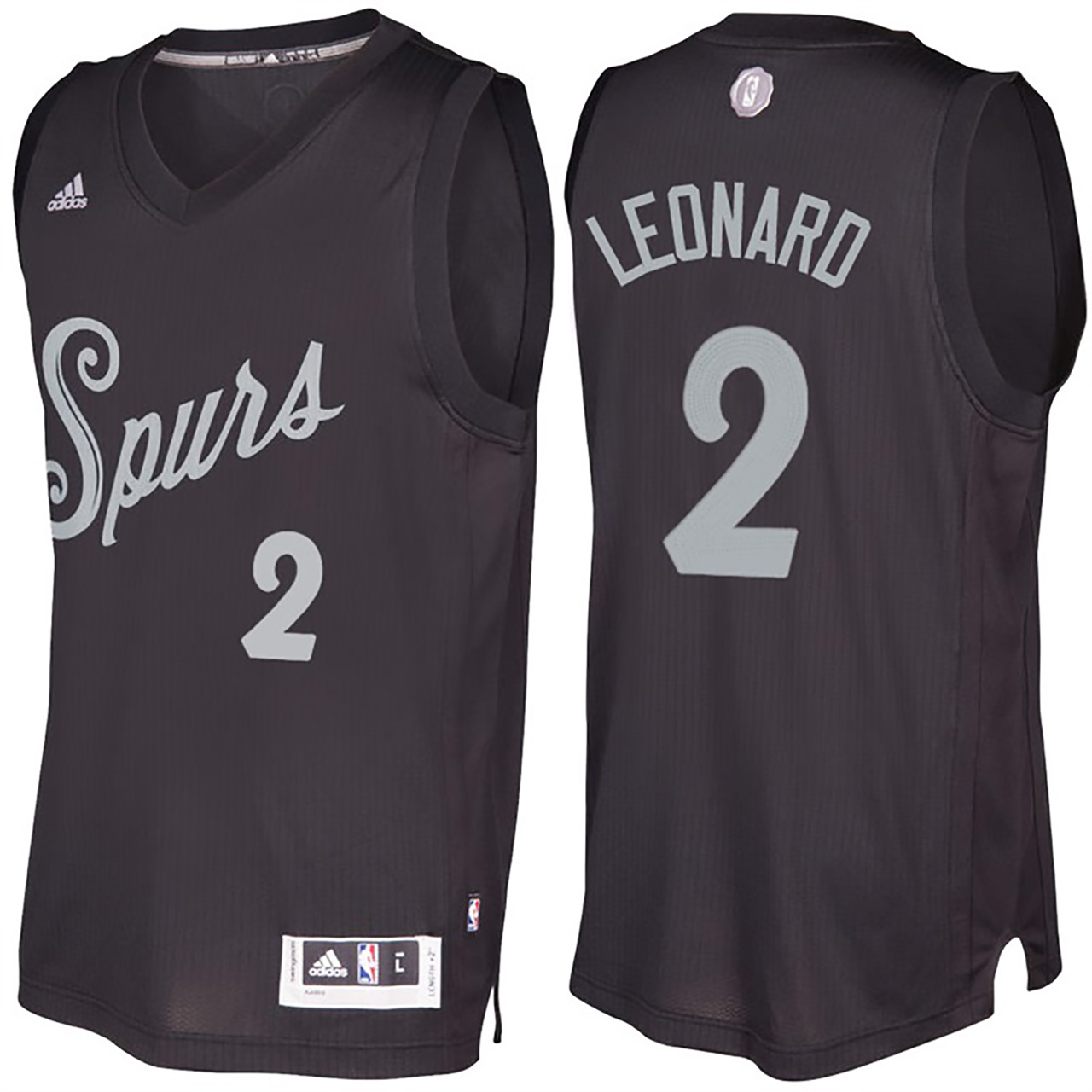 Male NBA San Antonio Spurs #2 Kawhi Leonard Black 2016-17 Christmas Day Jersey