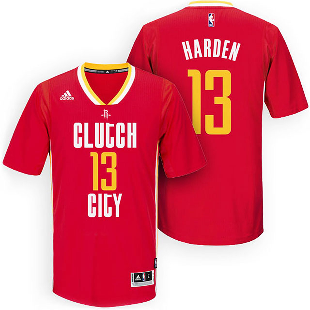 Male Rockets New Uniform-Houston 2015-16 Season #13 James Harden New Swingman Clutch City Pride Red Jersey