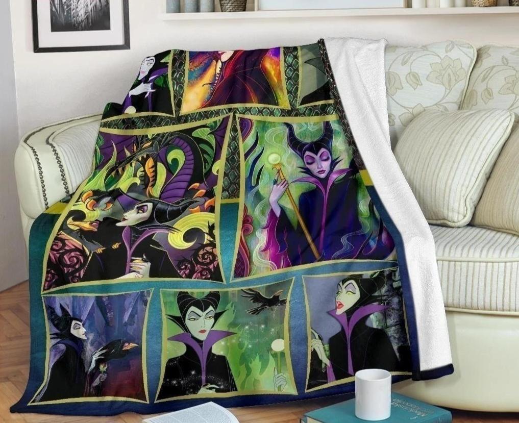 Maleficent Cartoon Fleece Blanket
