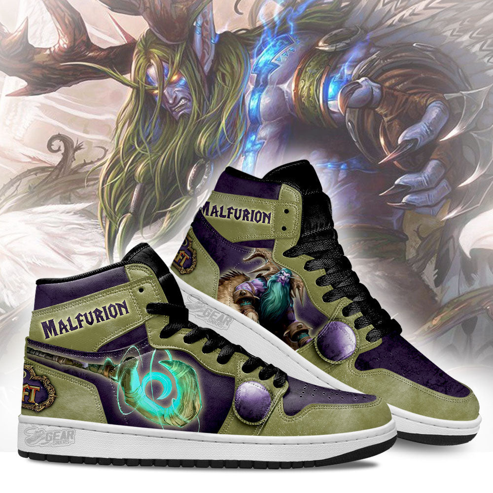 Malfurion World of Warcraft JD Sneakers Shoes For Fans, Air Jordan Hightop