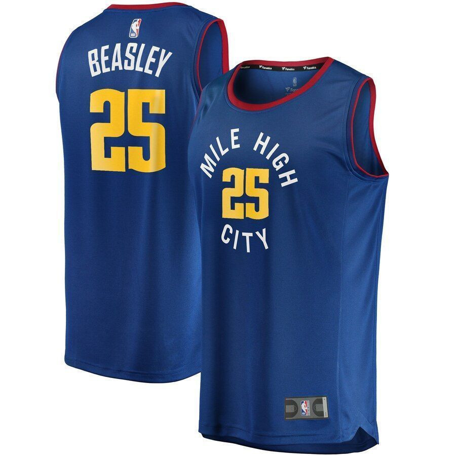 Malik Beasley Denver Nuggets Fast Break Player Jersey – Statement Edition – Blue