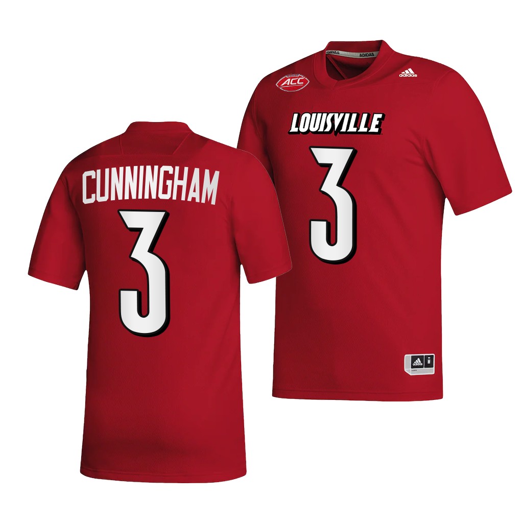 Malik Cunningham Louisville Cardinals #3 Red Jersey 2022-23 College Men's NIL Uniform