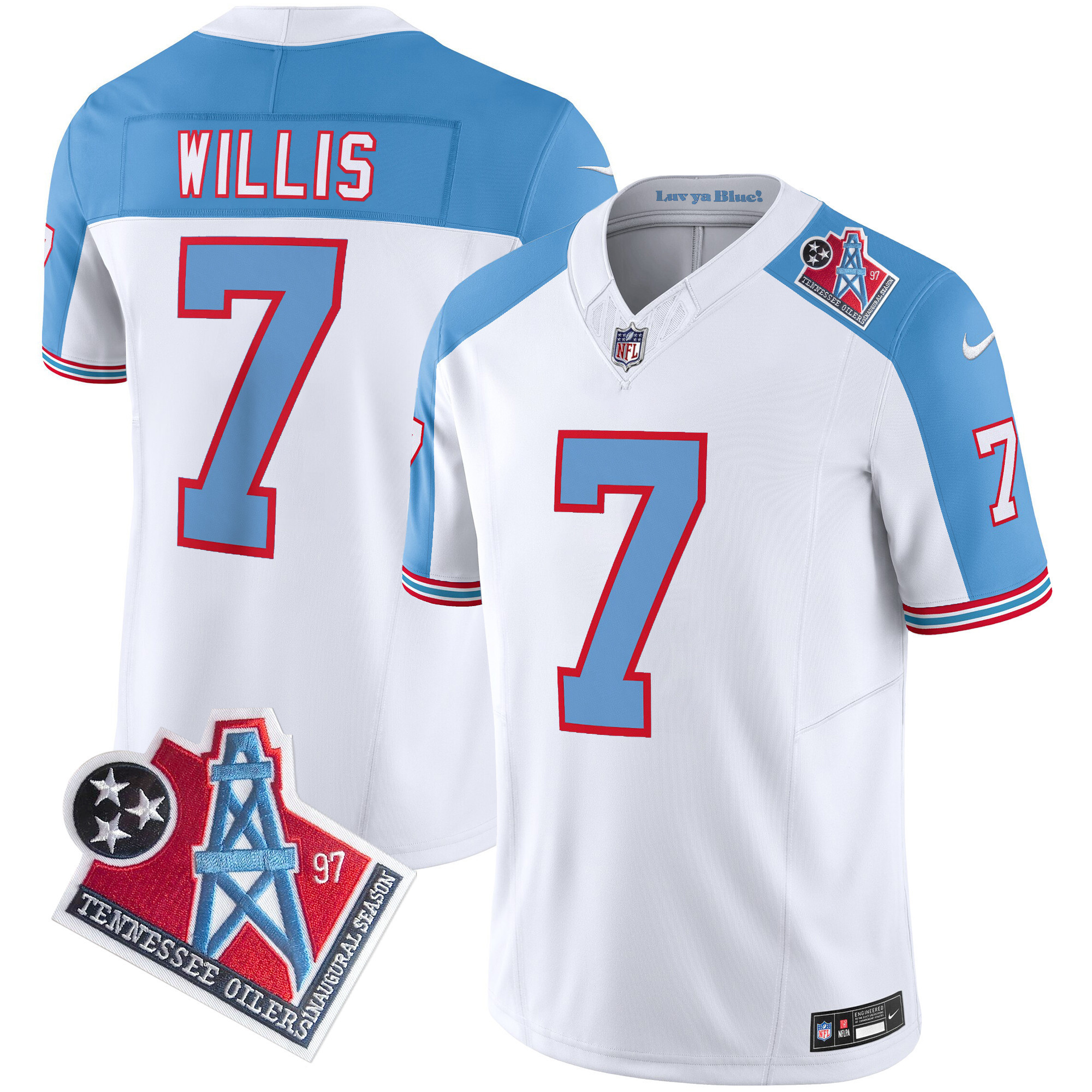 Malik Willis Tennessee Titans 1997 Throwback White Alternate Limited Vapor Jersey - All Stitched 