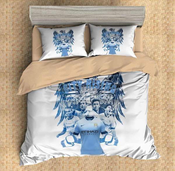 Man City 3D Customized Duvet Cover Bedding Set