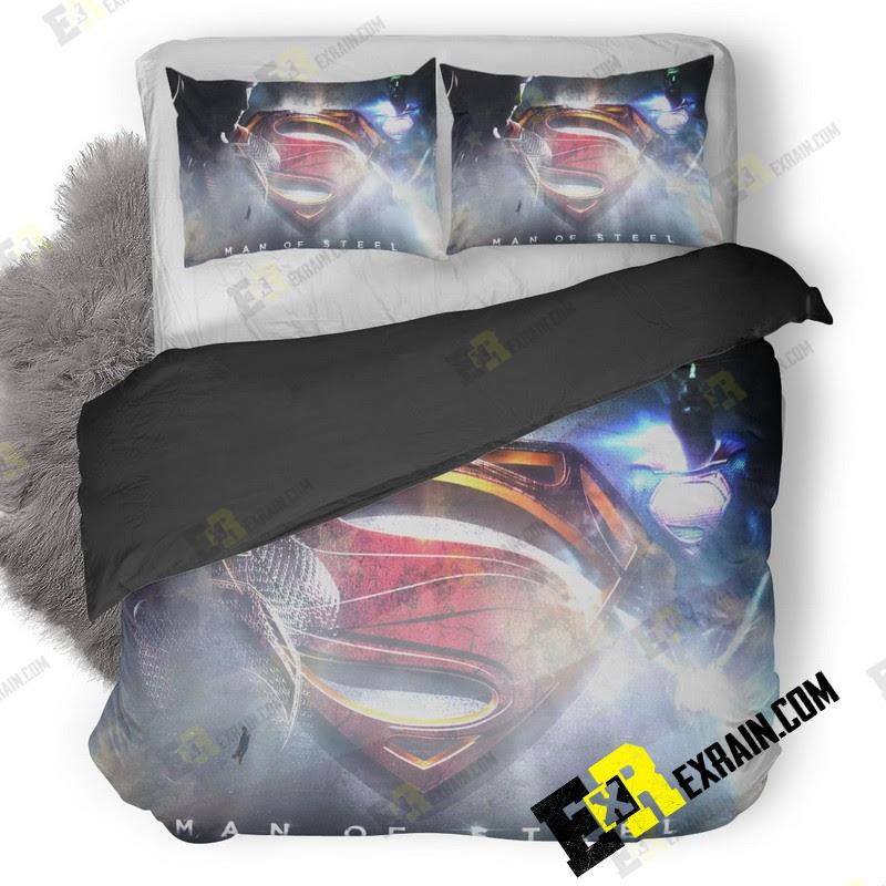 Man Of Steel 3D Customized Duvet Cover Bedding Set