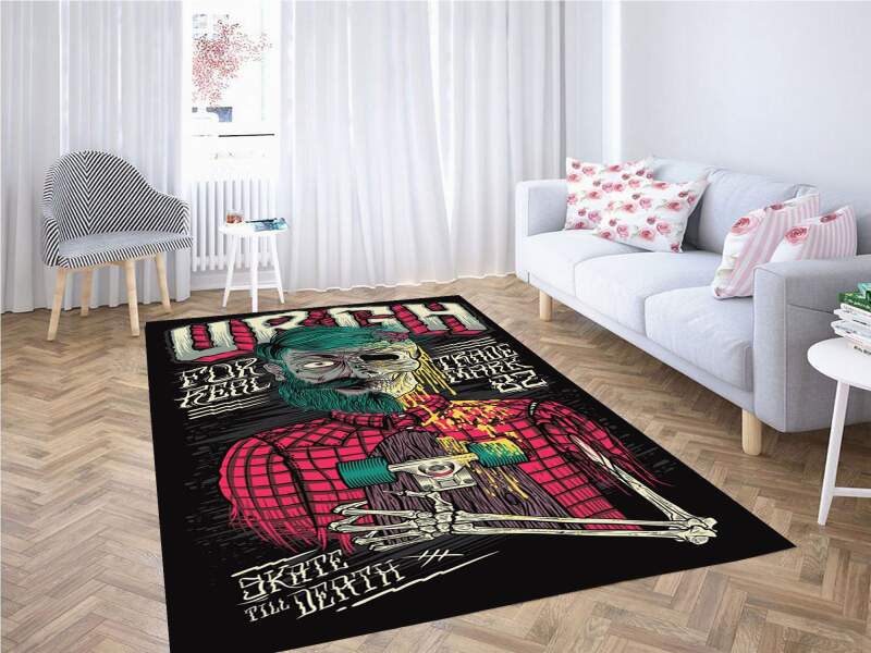 Man Skate Wallpaper Carpet Rectangle Rug