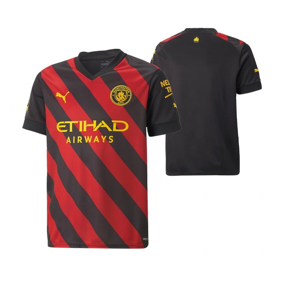 Manchester City 2022-23 Away Youth Jersey – Black