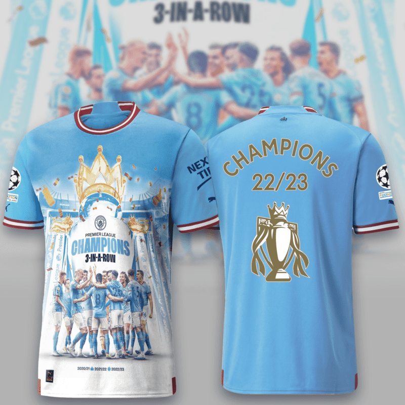 Manchester City Conquer The Champions League 2022/23 Home Printing Soccer Jersey