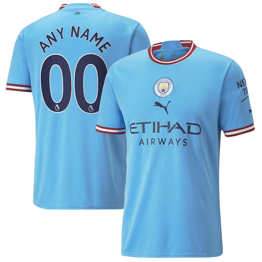Manchester City Men 2022/23 Home Player Custom Jersey – Sky Blue
