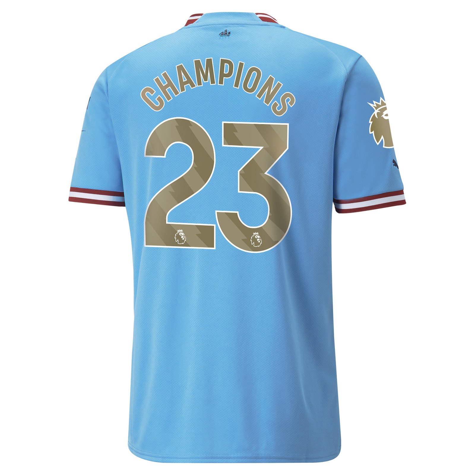 Manchester City Premier League Patch Men 2022/23 Home Jersey – Sky Blue