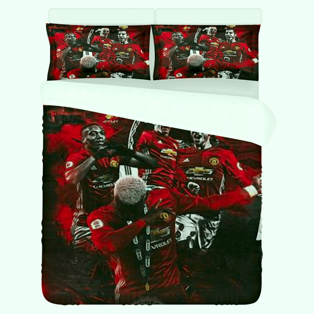 Manchester United Football Club 3D Customized Duvet Cover Bedding Set