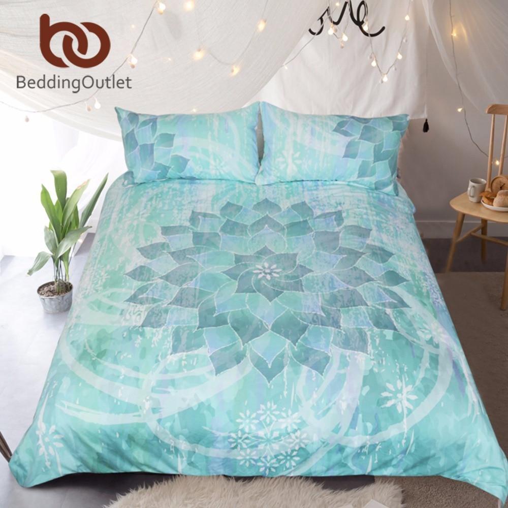 Mandala Floral Lotus Duvet Cover Bedding Set