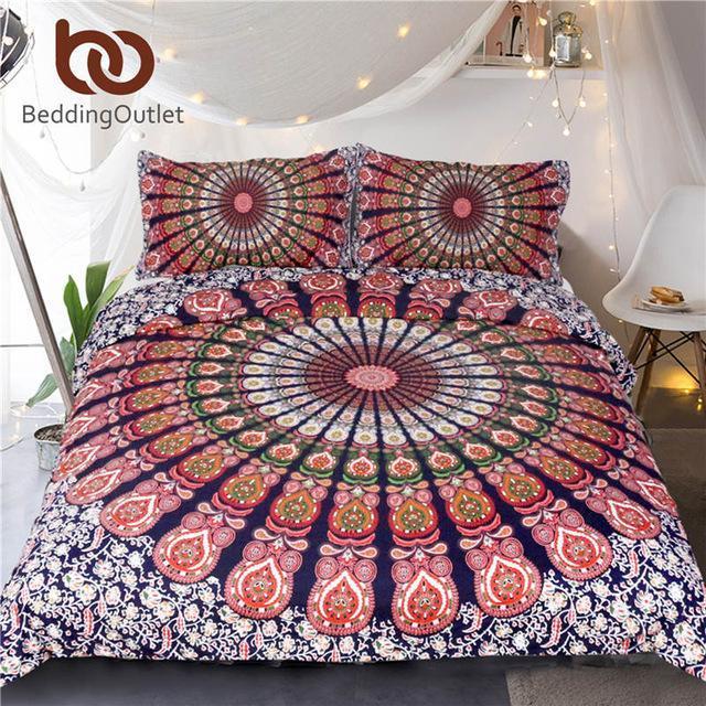 Mandala Floral With Pcs Duvet Cover Bedding Set