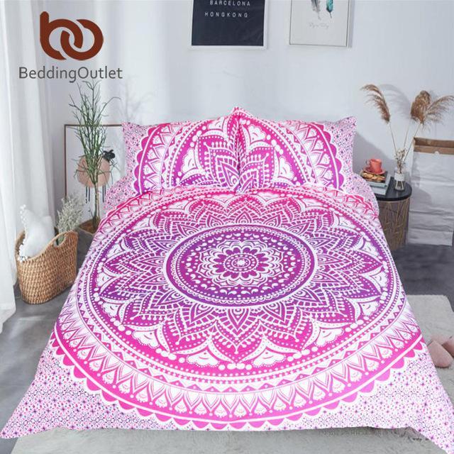 Mandala Flower With For Girls Duvet Cover Bedding Set