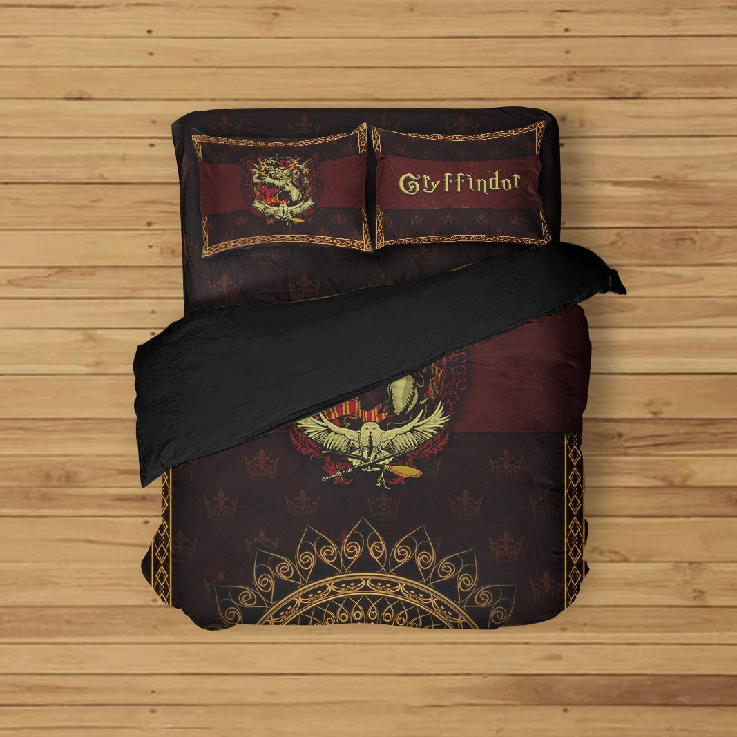 Mandala Gryffindor Harry Potter 3D Customized Duvet Cover Bedding Set