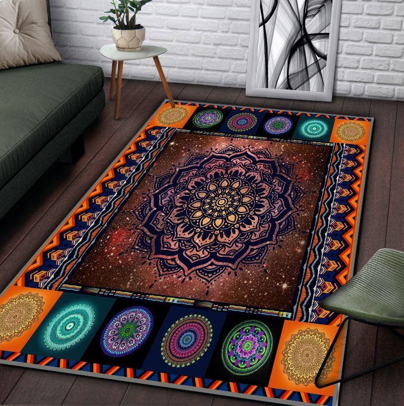 Mandala Pattern Rectangle Rug