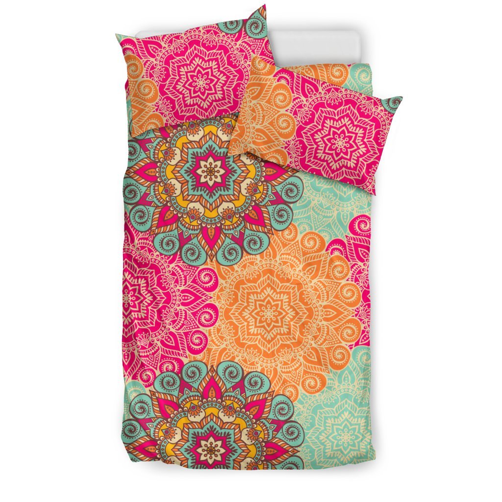 Mandala Vintage Color 3D Customized Duvet Cover Bedding Set