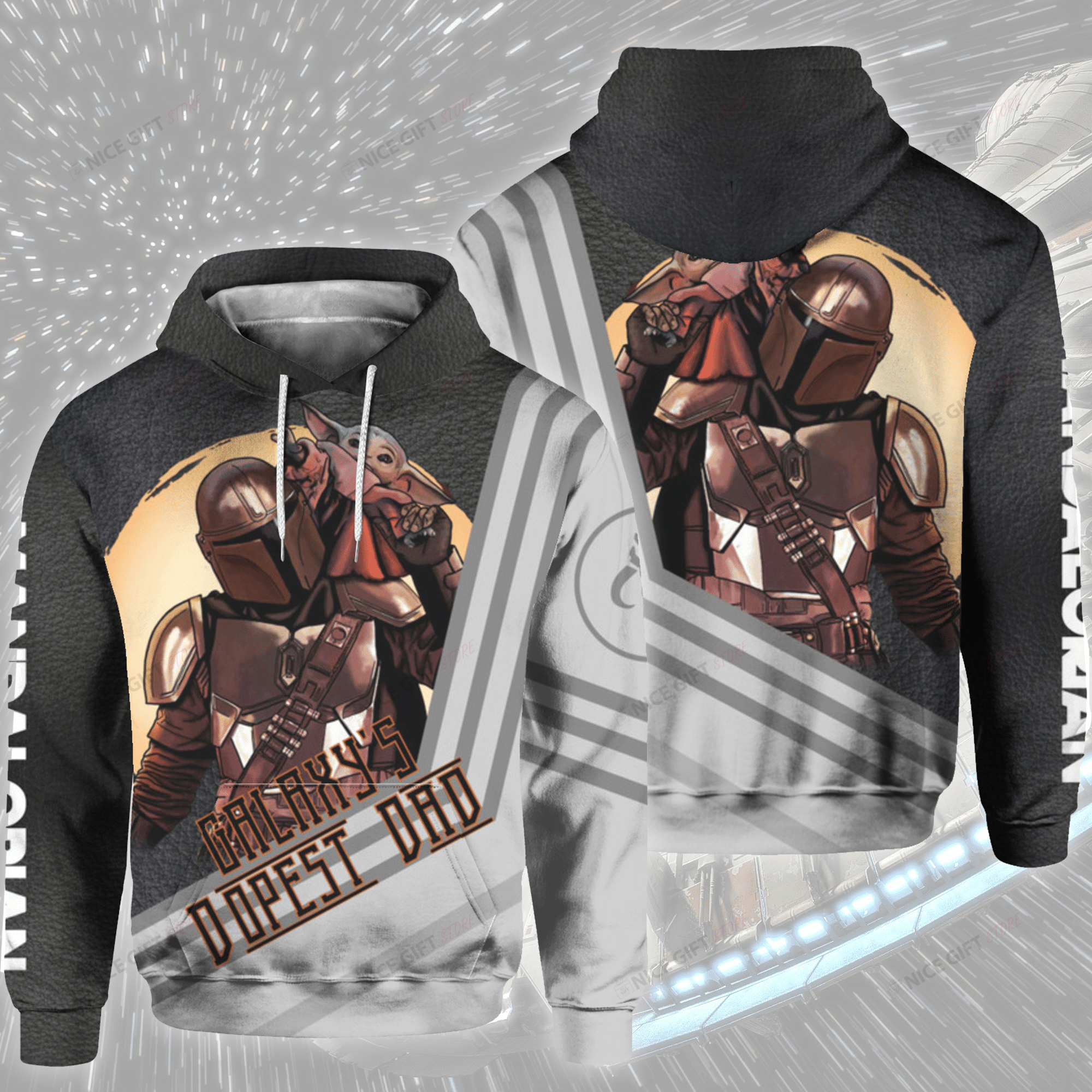 Mandalorian Galaxy’s Dopest Dad 3D Hoodie Gift For Fans