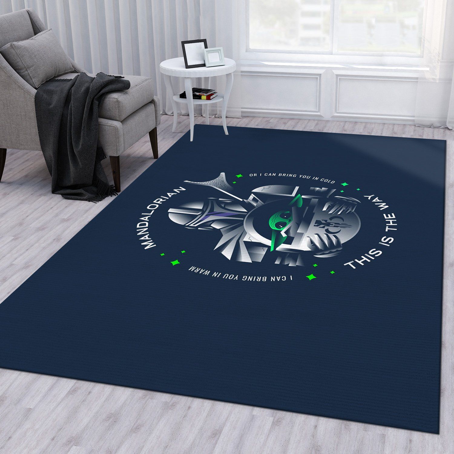 Mandalorian Movie Rectangle Rug – Custom Size And Printing
