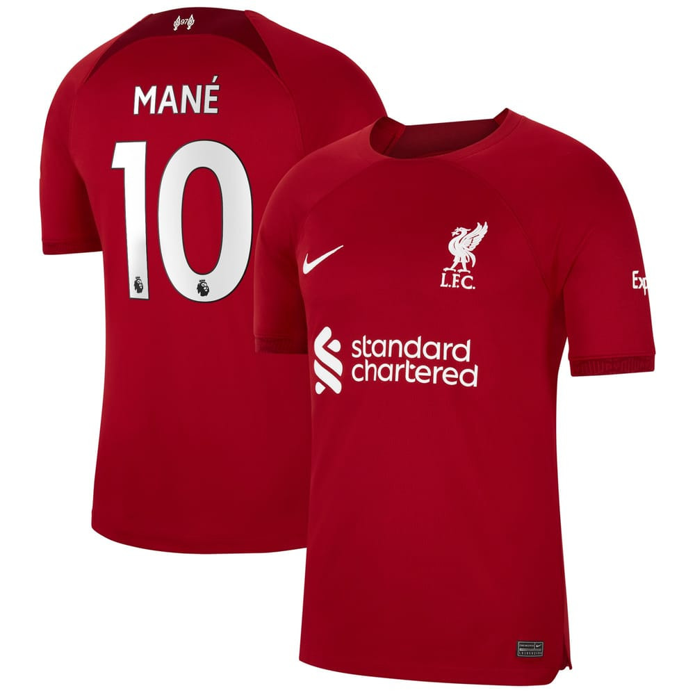 Mane 10 Liverpool Men 2022/23 Home Soccer Jersey – Red