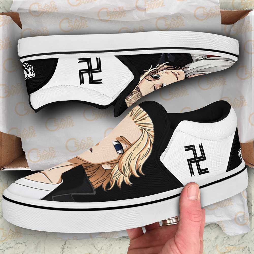Manjiro Sano Slip-On Shoes Canvas Custom Anime Tokyo Revengers Shoes