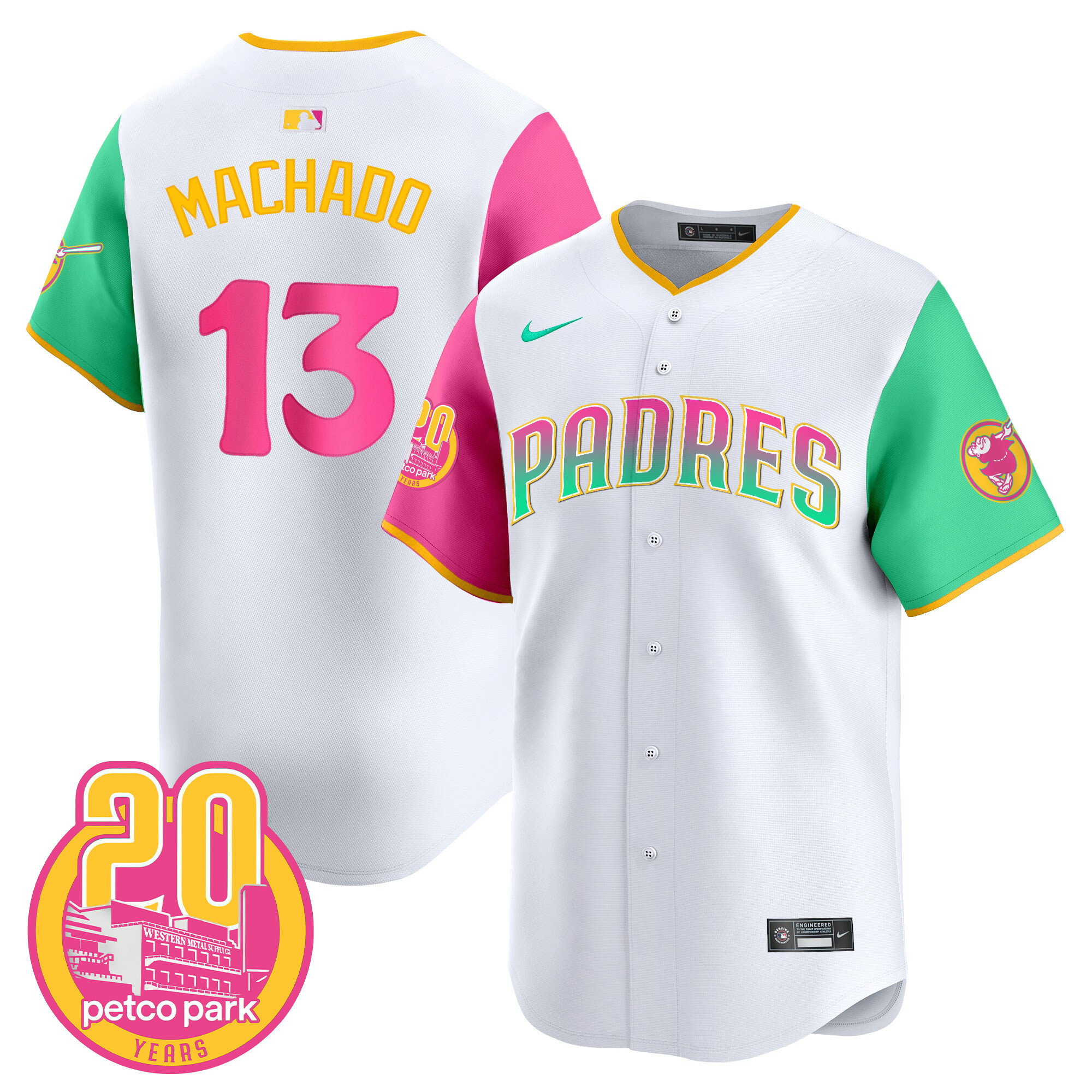 Manny Machado Men's San Diego Padres 2024 San Diego City Style Vapor Premier Limited Color Sleeves Jersey - All Stitched