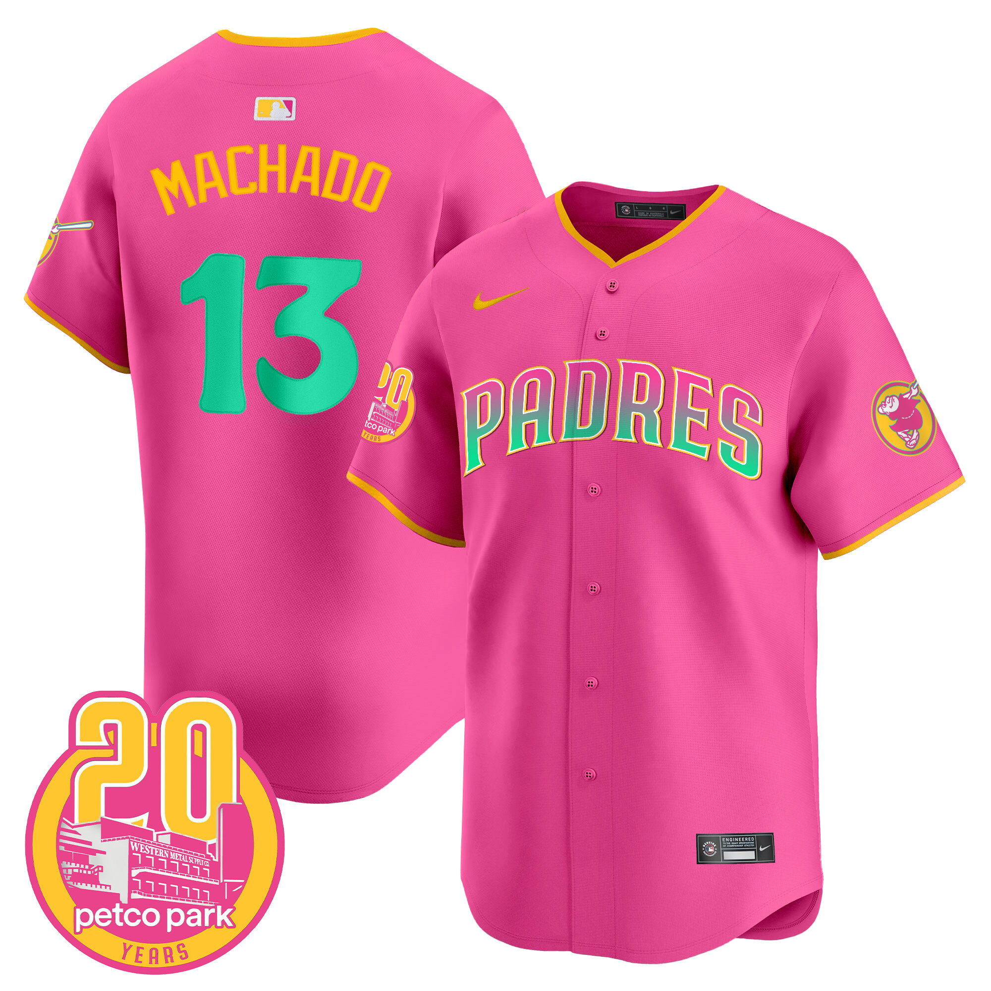 Manny Machado Men's San Diego Padres 2024 San Diego City Style Vapor Premier Limited Pink Jersey - All Stitched