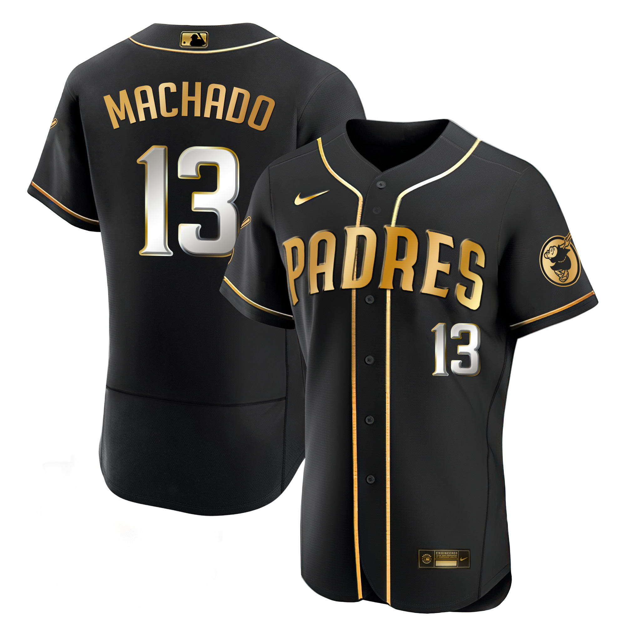 Manny Machado Men's San Diego Padres Black Limited Flex Black Limited Jersey - All Stitched