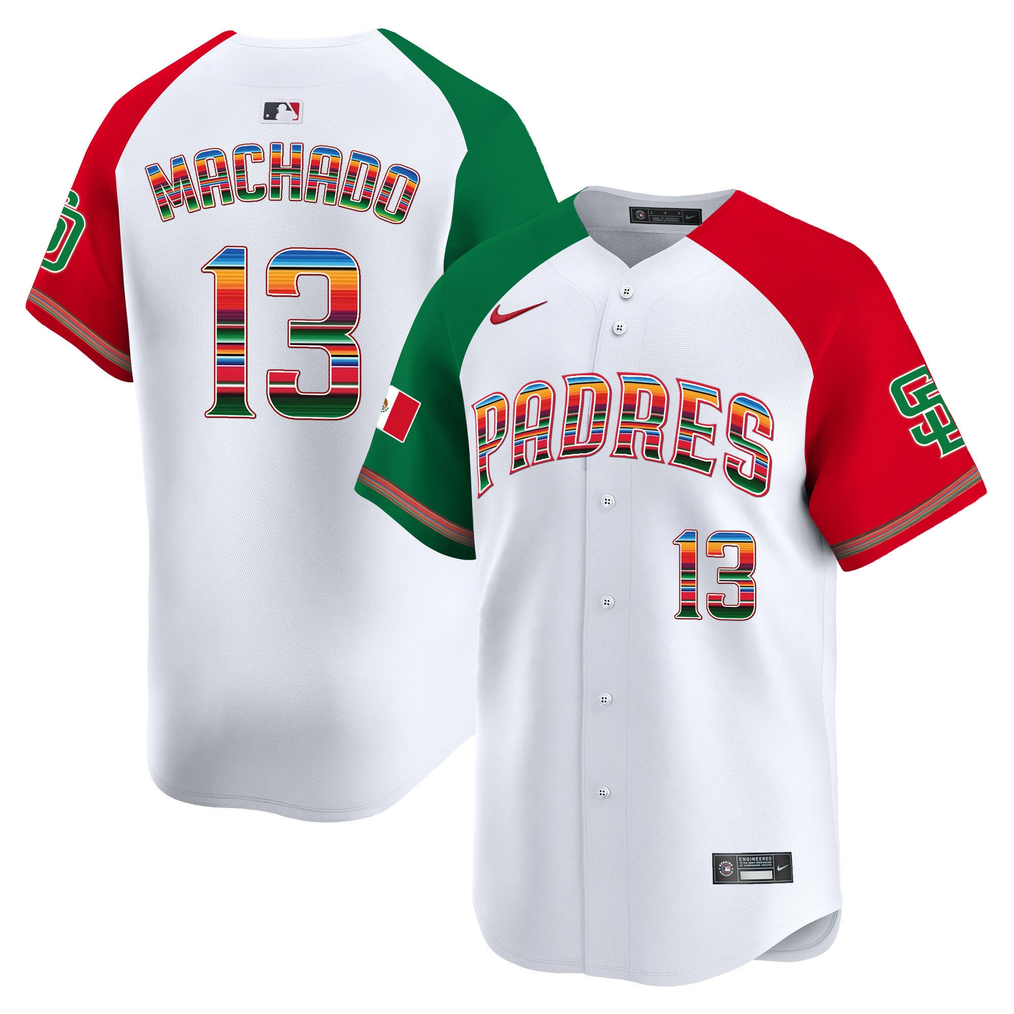 Manny Machado Men's San Diego Padres Mexico Premier Limited Alternate Jersey - All Stitched