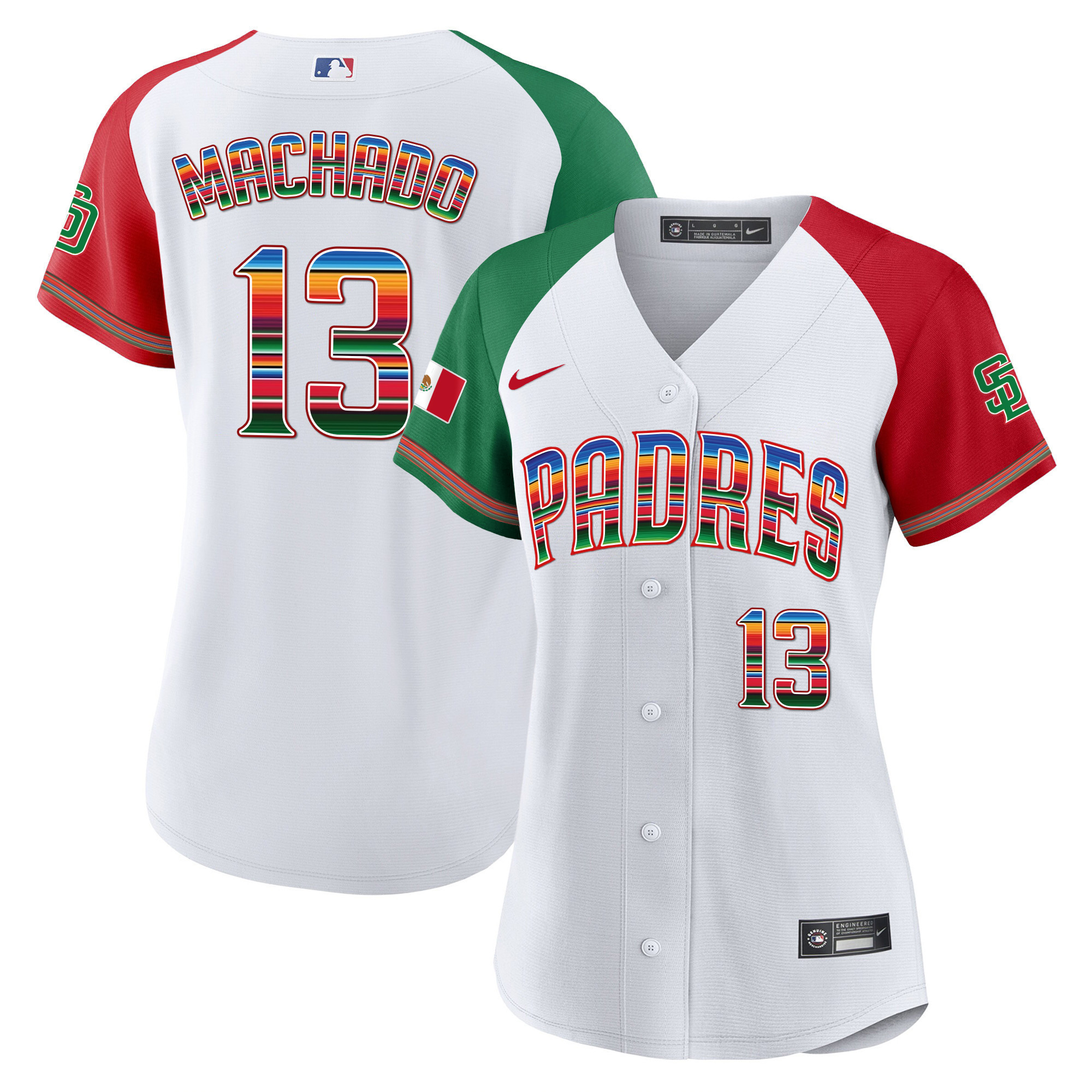Manny Machado Women's San Diego Padres Mexico Cool Base Limited Alternate Jersey - All Stitched