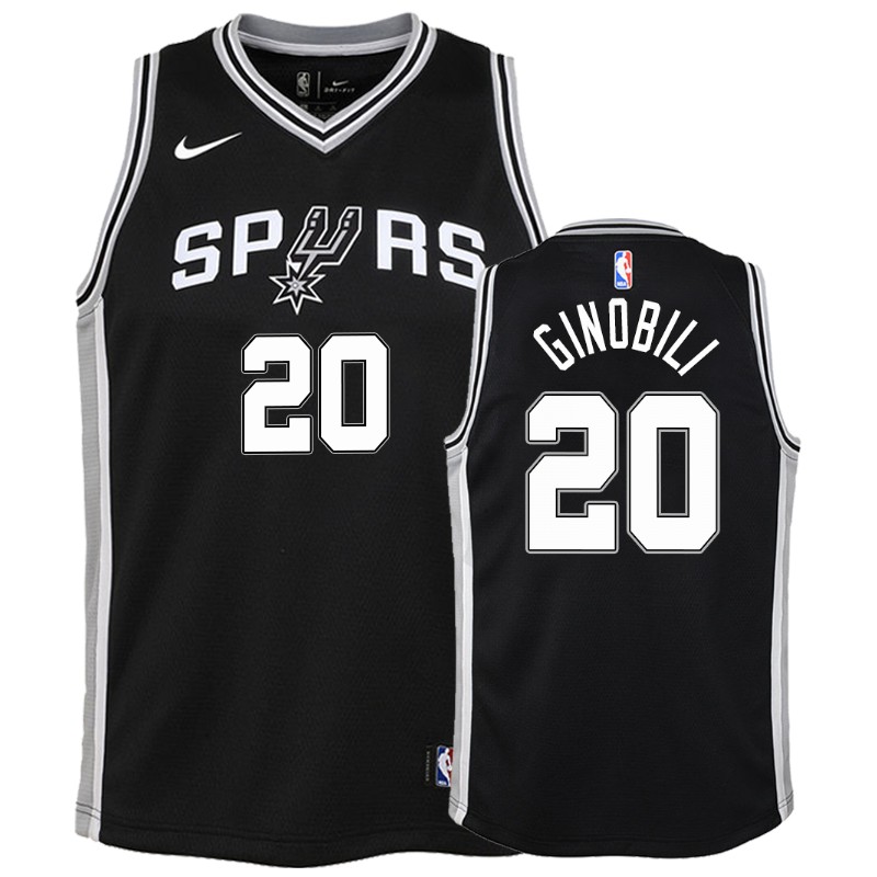 Manu Ginobili San Antonio Spurs 2018 Icon Youth Jersey - Black