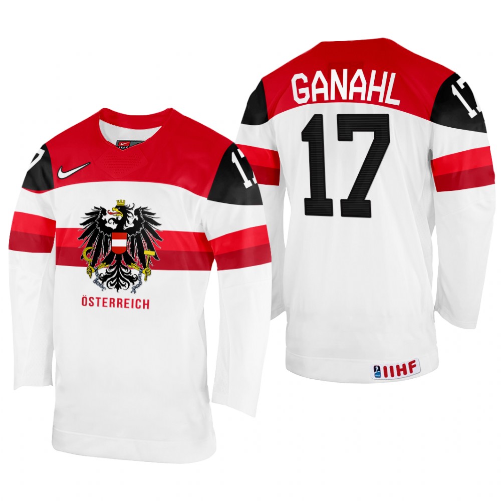 Manuel Ganahl Austria White Home Jersey 2022 IIHF World Championship