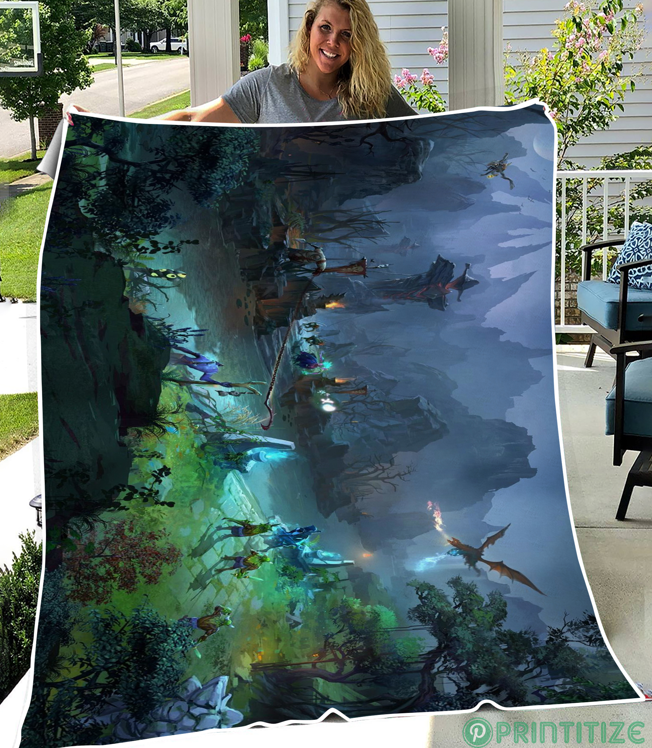 Map Dota 2 Fleece Blanket