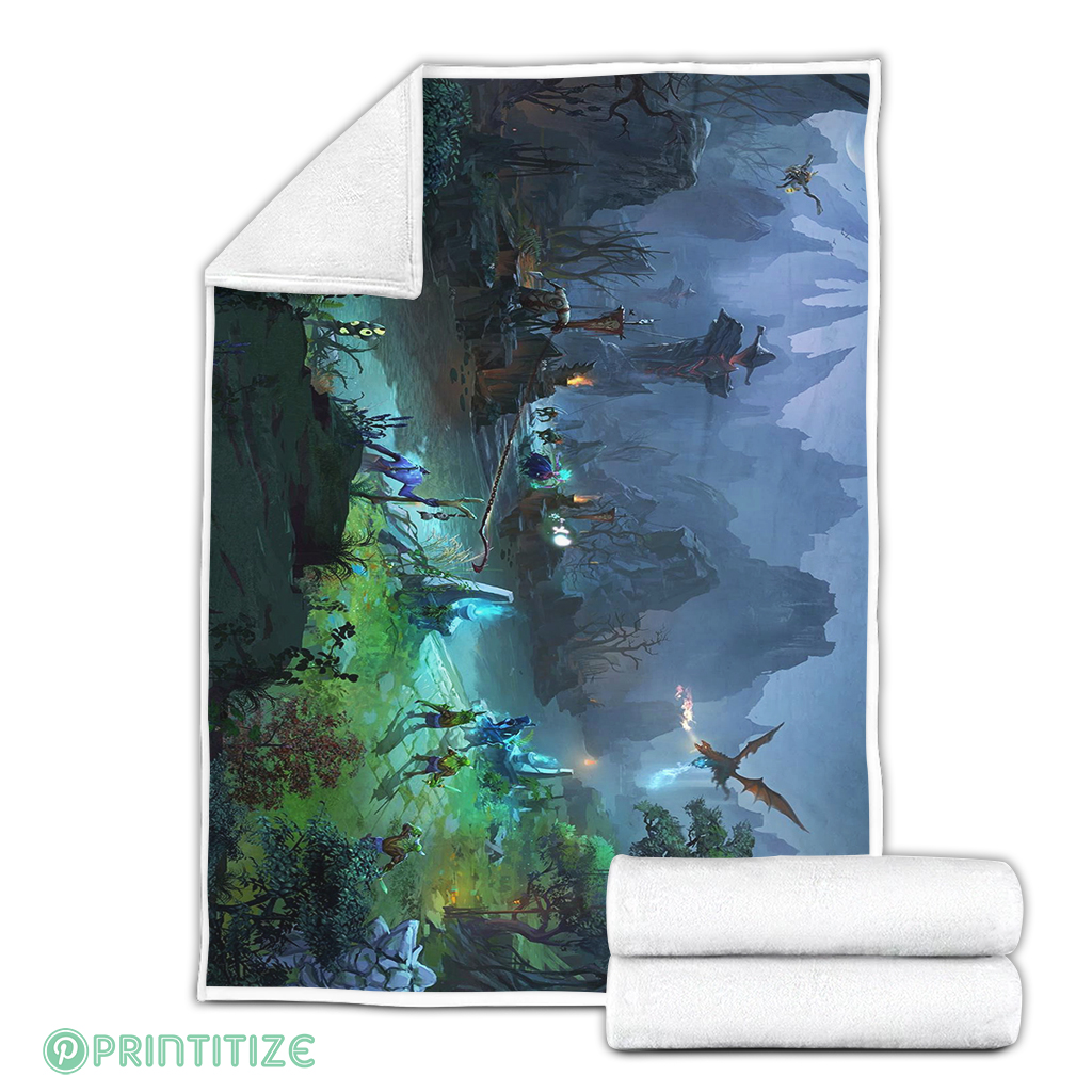 Map Dota 2 Fleece Blanket
